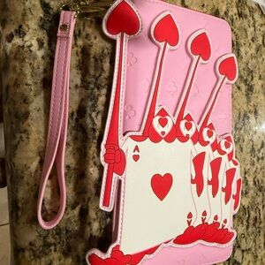 Disney - Pink and White Playing Card Wristlet